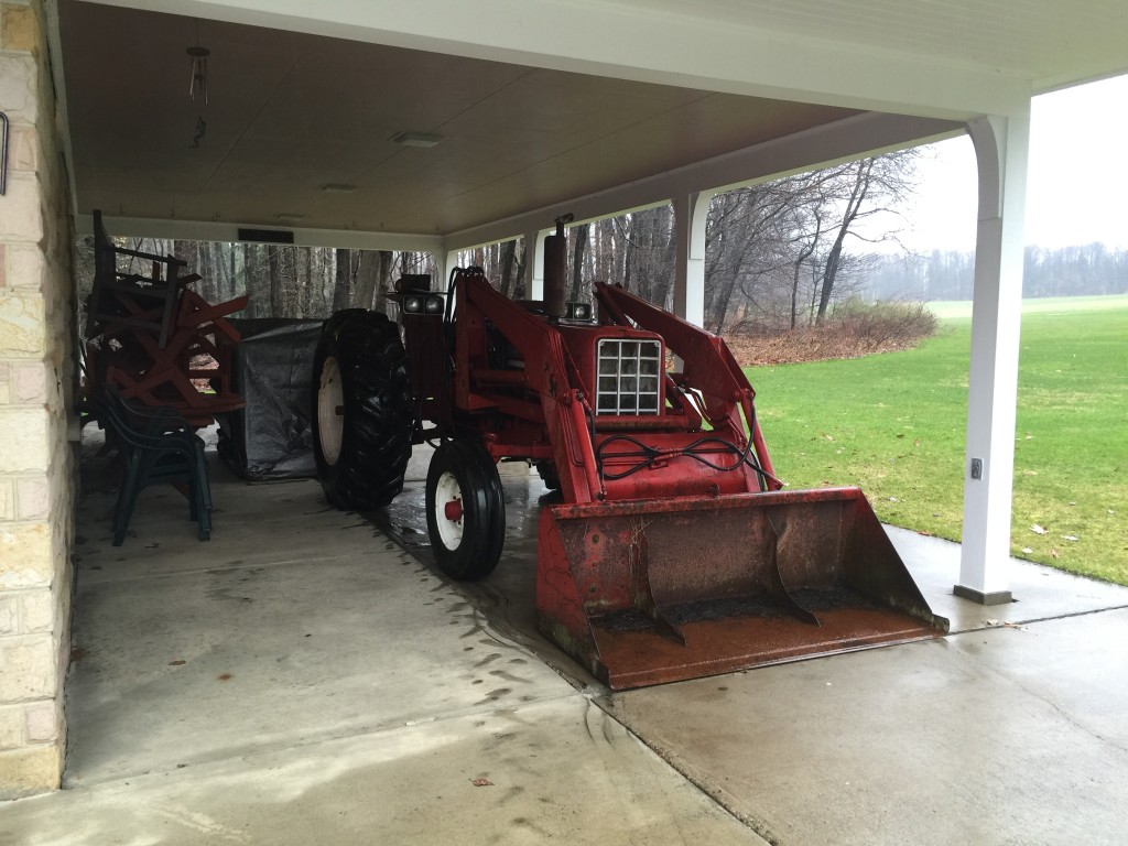 Finally after all these years, shortly the "barn" will truly be an Ag-barn with a field tractor housed within.